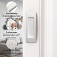 thumbnail image 3 of Paquete de 6 manijas autoadhesivas para puertas correderas con cintas adhesivas de doble cara para gabinetes, ventanas, refrigeradores, cajones y puertas de vidrio (blanco), 3 of 5