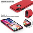thumbnail image 3 of AIOVETEAB Compatible with iPhone XR Case Premium Leather TPU Hybrid Case Cover,Red, 3 of 7