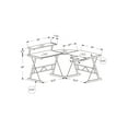 thumbnail image 2 of Monarch Specialties Computer Desk, Home Office, Corner, L Shape, Work, Laptop, Metal, Tempered Glass, Black, Clear, Contemporary, Modern, 2 of 2