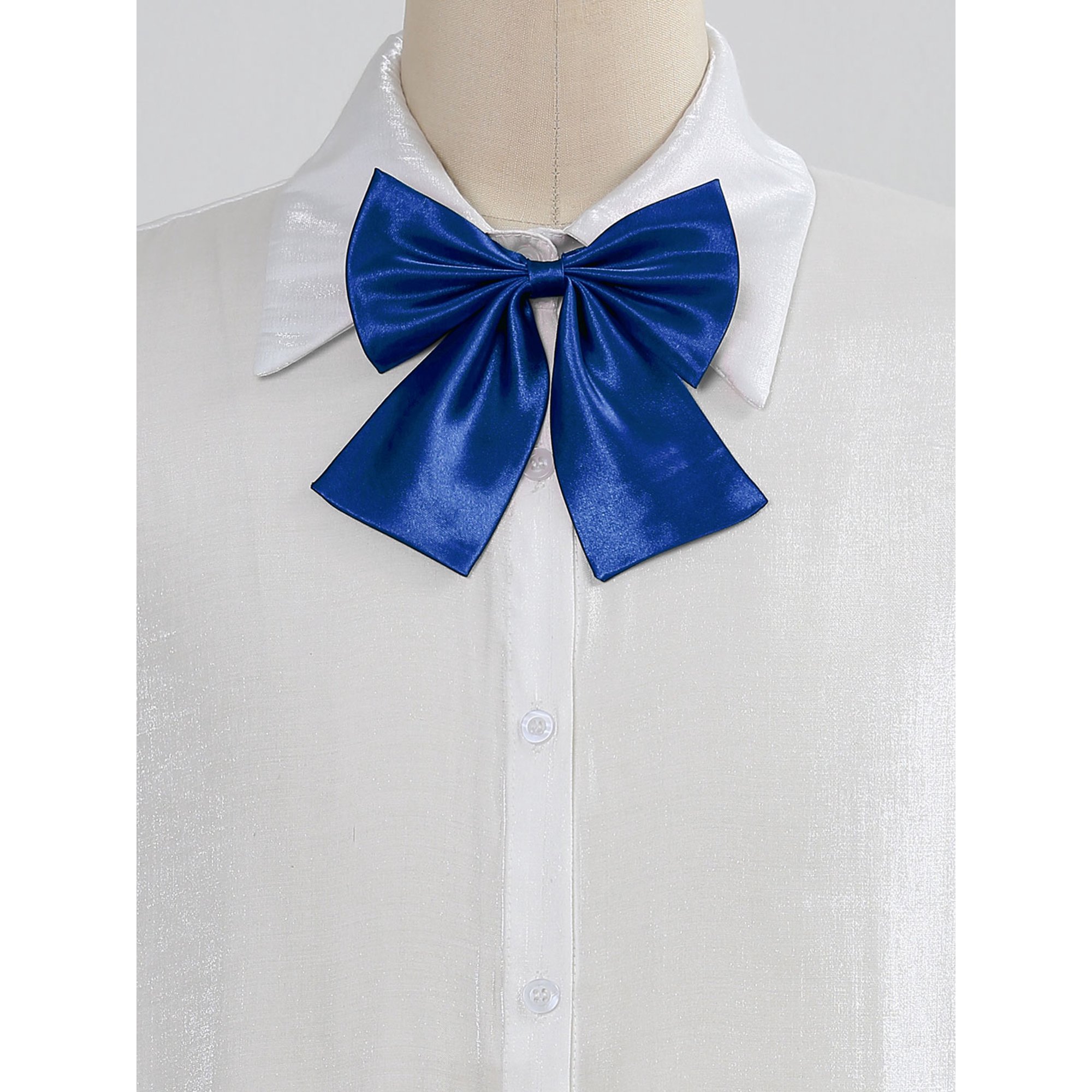 Nœud Papillon En Satin Gris Pré-Noué Réglable - Style Vintage Années 70 - Fait Main - Neuf Sans étiquette