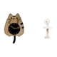 thumbnail image 1 of Reloj de pared con forma de gata bailarina, ideal para cocina, oficina o estudio. Escultura única de resina de una niña, decoración para el hogar., 1 of 8