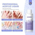 thumbnail image 3 of SAVILAND Monomer Acrylic Nail Liquid: 4 oz Acrylic Liquid Monomer with #12 Acrylic Nail Brush for Acrylic Powder Application, Non-Yellowing Acrylic Nail Monomer Liquid for DIY Home & Nail Salon Use, 3 of 8