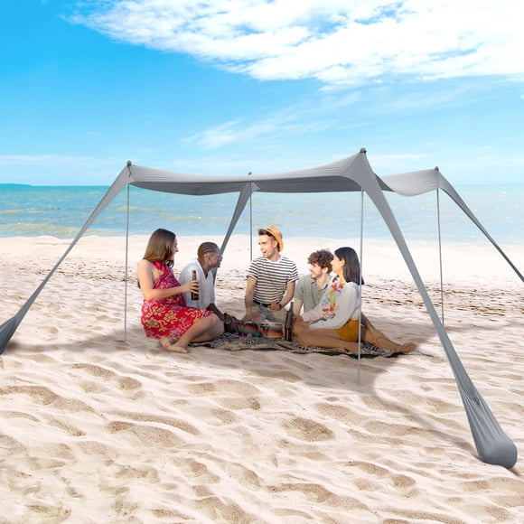Carpa de playa familiar BOTINDO, 305 x 305 cm, UPF50+, portátil