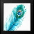 thumbnail image 2 of Atelier B Art Studio 12x12 Black Modern Framed Museum Art Print Titled - Long Peacock Feather, 2 of 5