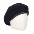 thumbnail image 2 of WITHMOONS Beret Hat Breathable Mesh Summer Straw Parisian Style KRF1173 (Navy), 2 of 2