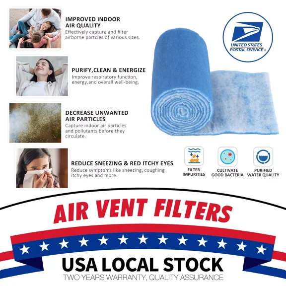Multi-Use Air Vent Filters Kit - Cut To Size Floor Vent Filters For Home Clean