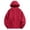 New-Red, variant on PNTUTB Fashion Men's Full Zip Hooded Jacket Solid Color Versatile Windbreaker Casual Comfort Lightweight Outdoor Waterproof Coat with Zip Pockets