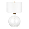 thumbnail image 1 of Henn&Hart 15" Clear Glass/Brass Glass/Fabric Table Lamp, 1 of 10