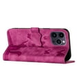 thumbnail image 7 of Decase Phone Shell for Apple iPhone 15,Butterfly Cat Embossed Pattern Folio PU Leather Card Slots Holder Wallet Cover Case With Magnetic Clasp,for  iPhone 15 - Rose, 7 of 7