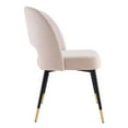thumbnail image 3 of Modway Rouse Performance Velvet Dining Side Chair in Pink, 3 of 8