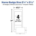 thumbnail image 5 of Avery Name Badges with Pins, 2.25" x 3.5", 24 Badges (74652), 5 of 10