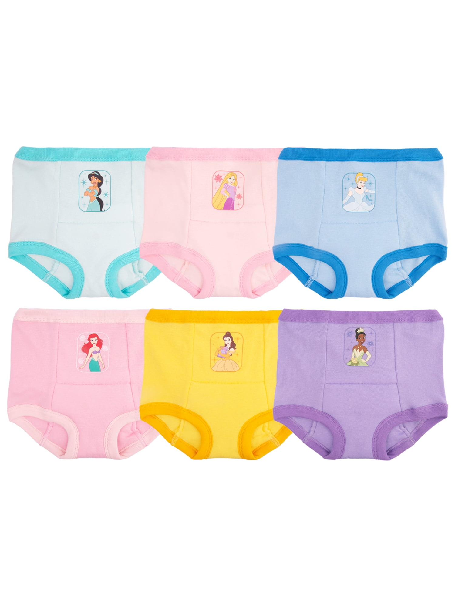Princess Character Toddler Girl Training Pants, 6 - Pack, Sizes 2T-3T