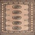thumbnail image 1 of Ahgly Company Machine Washable Indoor Square Traditional Chestnut Brown Area Rugs, 6' Square, 1 of 7