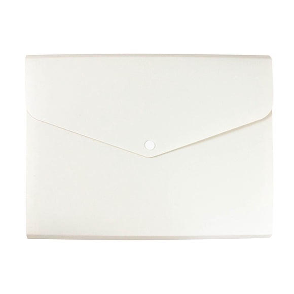 Bwiyojiz Storage & Organization 12.9x9.6" A4 Organ Bag 2 Folder Horizontal Portable Thickened File, White, Gifts for Mom