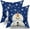 Blue, variant on Christmas Pillow Covers 18x18 Inch Set of 2, Xmas Snowman Snowflakes Snow Red Colored Winter Themed Decorative Throw Pillow Cases Cushion Covers Holiday Decoration Gift Farmhouse Sofa Couch Bed Decor