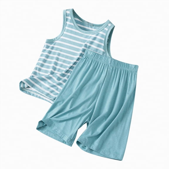 NOLDARES Boys' Active Shorts Set 2 Pieces Athletic Jersey Tank Top and Basketball Shorts Set(Sky Blue,5-6 Years)