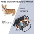 thumbnail image 2 of Corgi Premium Fabric Pet Bag - Durable 900D Oxford Cloth - Cozy Sherpa Base - Ideal for Cats - Adjustable Nylon Webbing Straps - 17x10x11.8in/43x26x30cm Size, 2 of 7