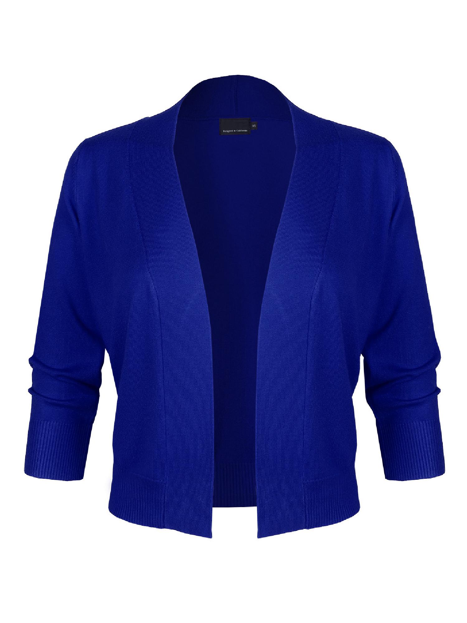 royal blue cropped cardigan