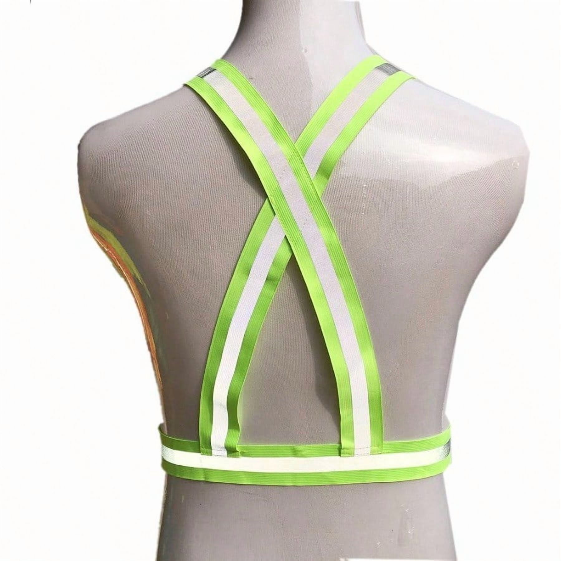 Zojo Reflective Vest Lightweight Adjustable Safety High Visibility For Running Fits Outdoor Cloth Pack Of 10 Neon Yellow