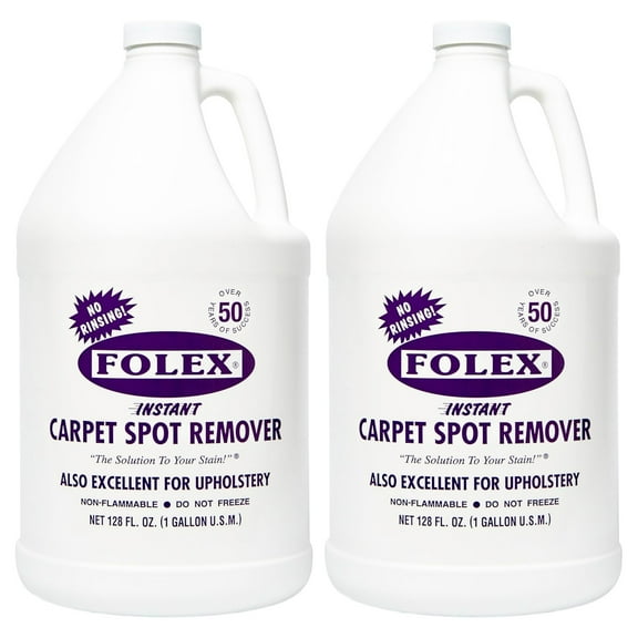 2 Pack Folex Instant Carpet Spot Remover Carpet Cleaner - 128 oz - Removes Pet Accidents, Grease, Red Wine and More