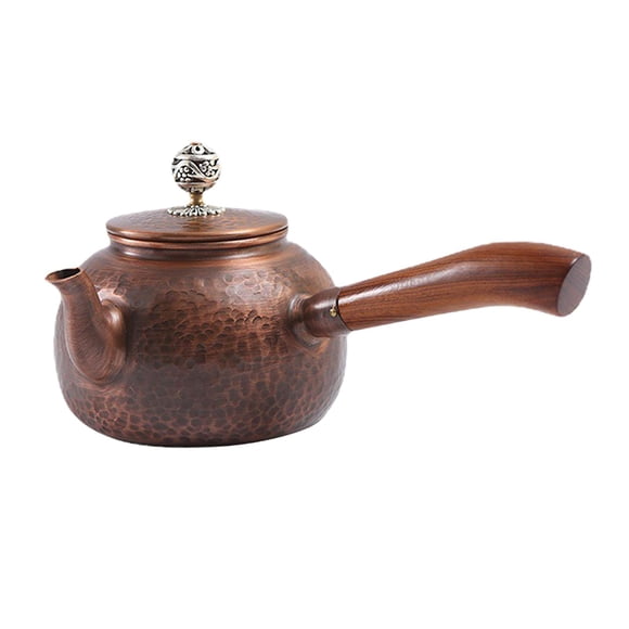 Tetera de cobre, tetera, jarra de leche resistente, cafetera, Infusor de té para el hogar, vajilla para senderismo, Picnic, cocina al aire libre 600ml un