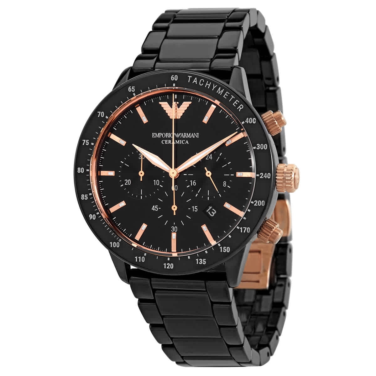 Emporio Armani Chronograph Quartz Black Dial Men's Watch AR70002