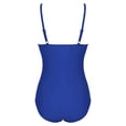 thumbnail image 5 of MSJUHEG Womens One Piece Swimsuits,One Piece Swimsuits,Push Up Bathing Suits for Women,Strapless Bathing Suits,V Neck,High Cut,Womens Tankini Bathing Suits Blue 2XL, 5 of 6