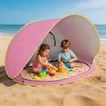 thumbnail image 1 of YWIYIUD 1PC Portable UVResistant Beach Tent Lightweight and Foldable Beach Tent Practical BeachEssentials Suitable for Outdoor Travel Vacation and Camping, 1 of 7