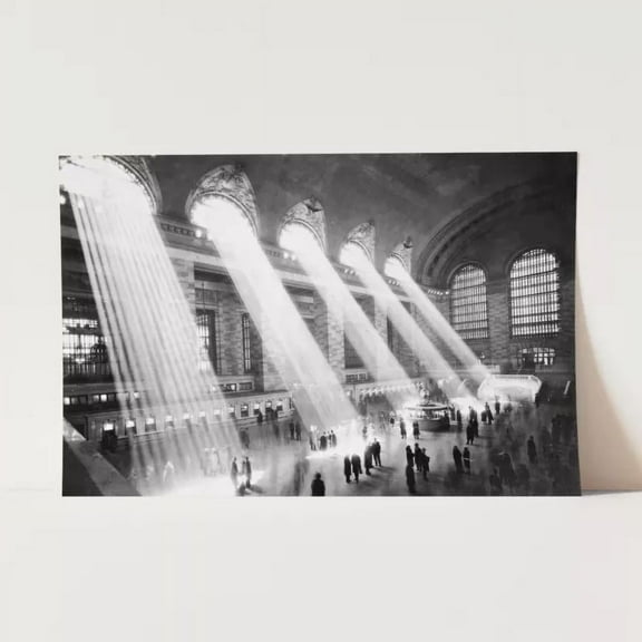 Kna Prints - Lights Shine Grand Central Station New York City Nyc 1930S Wall Art Poster Print - Kir 8135, UNFRAMED-8x12