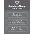 thumbnail image 3 of Fruit of the Loom Women's Seamless Thong, 2-Pack, Sizes S-XXXL, 3 of 8