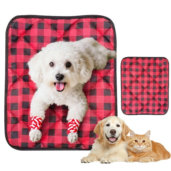 Quilted Pet Warm Pad Non-Slip Bottom Dog Crate Pad Reusable Washable Winter Dog Warming Mat for Indoor Cats Puppies Pet Bed Sofa