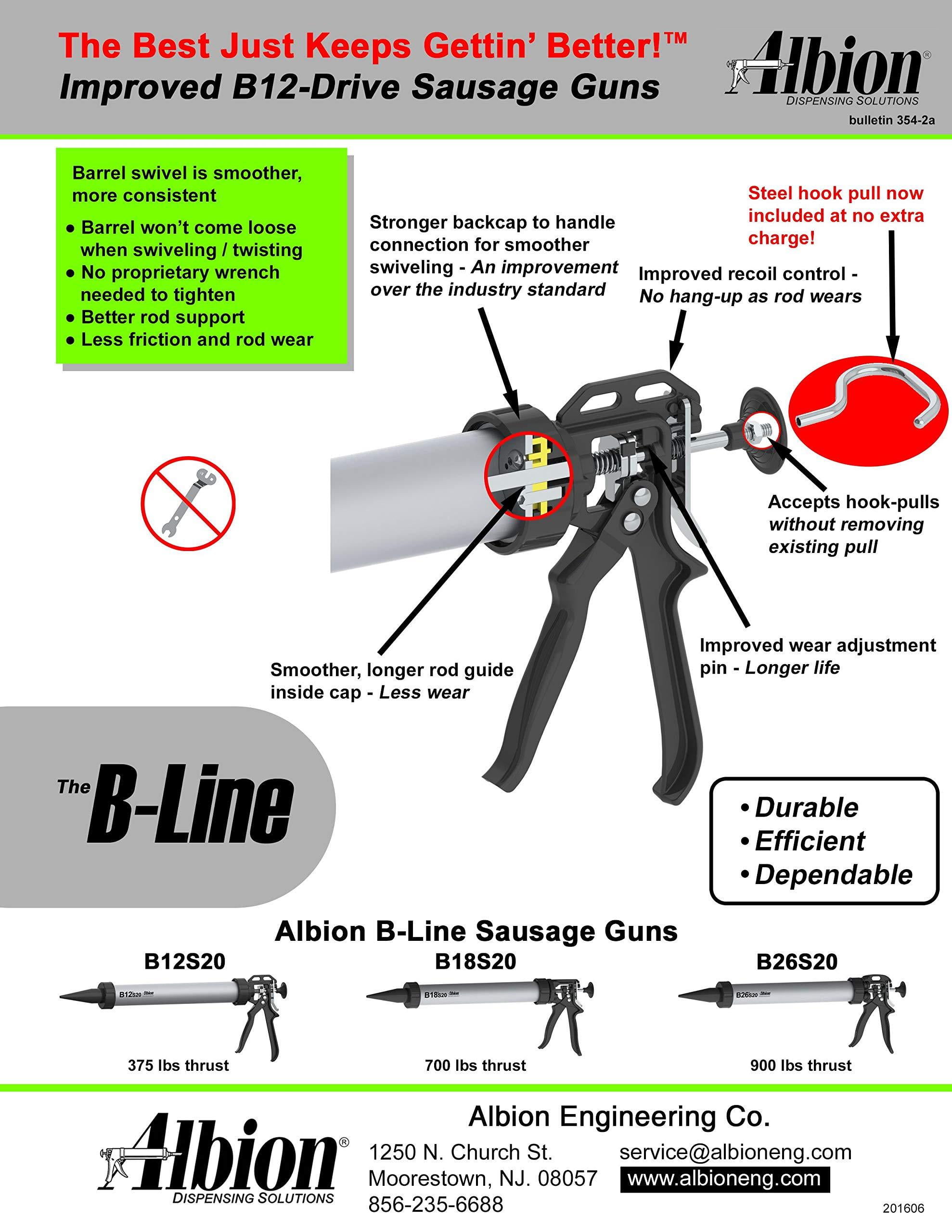 20oz. Sealant Sausage Caulking Gun 12:1 Ratio- SG20