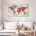 thumbnail image 2 of Elephant Stock Aged World Map Xii Wall Art - Horizontal Multi Panel Canvas - Living Room Wall Decor - Education Multi Panel - Beige And Orange Decor - 45" x 28", 2 of 4