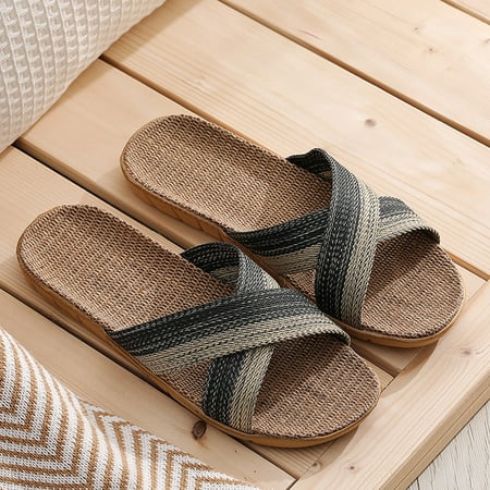 

Homadles Men s Slippers House Shoe- on Sale Beach Casual Gray Size 7.5