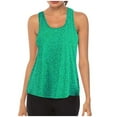 thumbnail image 2 of Women's Tennis Tanks Mesh Racerback Yoga Tank Top for Workout and Everyday Wear Breathable Sleeveless Blouse Style for Women Green XXL, 2 of 2