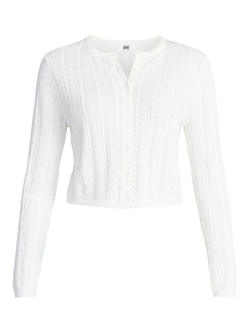 トップス THE TOE Dumbo Gather Cardigan White 89th & Madison Rib