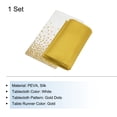 thumbnail image 3 of Unique Bargains Gold Table Runner w White Disposable Plastic Tablecloths 54 x 108' Gold Dots for Wedding Parties 1 Set, 3 of 7