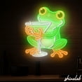 thumbnail image 3 of Shinelab Frog Martini Neon Sign, Funny Bar Decor, Aesthetic Man Cave LED Wall Art 15715, 3 of 3