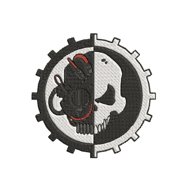 Mechanicus Warhammer 40k Embroidered Patch Iron-On Applique, Cosplay Vest Clothing Badge Back Packs Uniform, Geeks & Gamers, Table Top, Anime, Cartoon, Grim Dark DIY