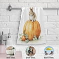 thumbnail image 3 of Coolnut Autumn Pumpkins Rabbit Hand Towels 2 PCS, Ultra Soft and Highly Absorbent, Decorative Fingertip Towel for Home, Bathroom, Kitchen, 28.3"x14.4", 3 of 4