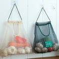 thumbnail image 2 of Huayishang Storage Rack Hanging Vegetable and Fruit Storage Bag Kitchen Sundries Hanging Wall Type Polyester Breathable Storage Net Bag, Kitchen Essentials Clearance Sale White, 2 of 5