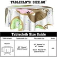 thumbnail image 2 of Winter Snowman Blue Tablecloth Round 60 Inch Let It Snow Washable Polyester Table Cover for Kitchen Holiday Party Outdoor Room Home Decor, 2 of 6