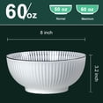 thumbnail image 2 of Large Soup Bowls, Pho & Ramen Set of 3, 60 oz Blue & White Porcelain Big Bowls - Striped, 2 of 5