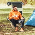thumbnail image 5 of Camping Chair with Canopy and Footrest, Sports Chair for Adults, Fishing Chair with Cooler & Cupholder, Heavy Duty for Outdoor Activities (Green 1-Pack), 5 of 7