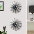 thumbnail image 4 of Longree 1PC Modern Hand Blown Gass Wall Art Platter, 12 Inch Diameter, Light Gray, 4 of 7