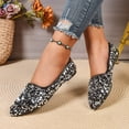 thumbnail image 2 of Women's Glitter Pointed Toe Flats, Wide Width Casual Slip-On Loafers, Comfortable Soft Sole Walking Shoes for Spring Summer Party Daily Wear, 2 of 10