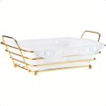 thumbnail image 1 of QUTETN Golden Baskets for Bread Serving Parties Golden Wire Basket for Fruit Vegetables Bread 1, 1 of 4
