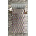 thumbnail image 3 of Ambesonne Retro Quilted Bedspread Set 2 Pcs, Hexagon Rhombus Dots Forms, Twin Size, Pale Yellow Cadet Blue, 3 of 3