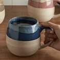 thumbnail image 3 of Tabletops Gallery Tuscan 26-ounce Assorted Color Glaze Stoneware Mugs (Set of 4), 3 of 6