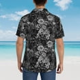 thumbnail image 4 of Balery Black Cats In A Garden Camisas hawaianas de manga corta para hombre, camisas playeras de corte holgado, camisas de vacaciones con botones,Large, 4 of 7